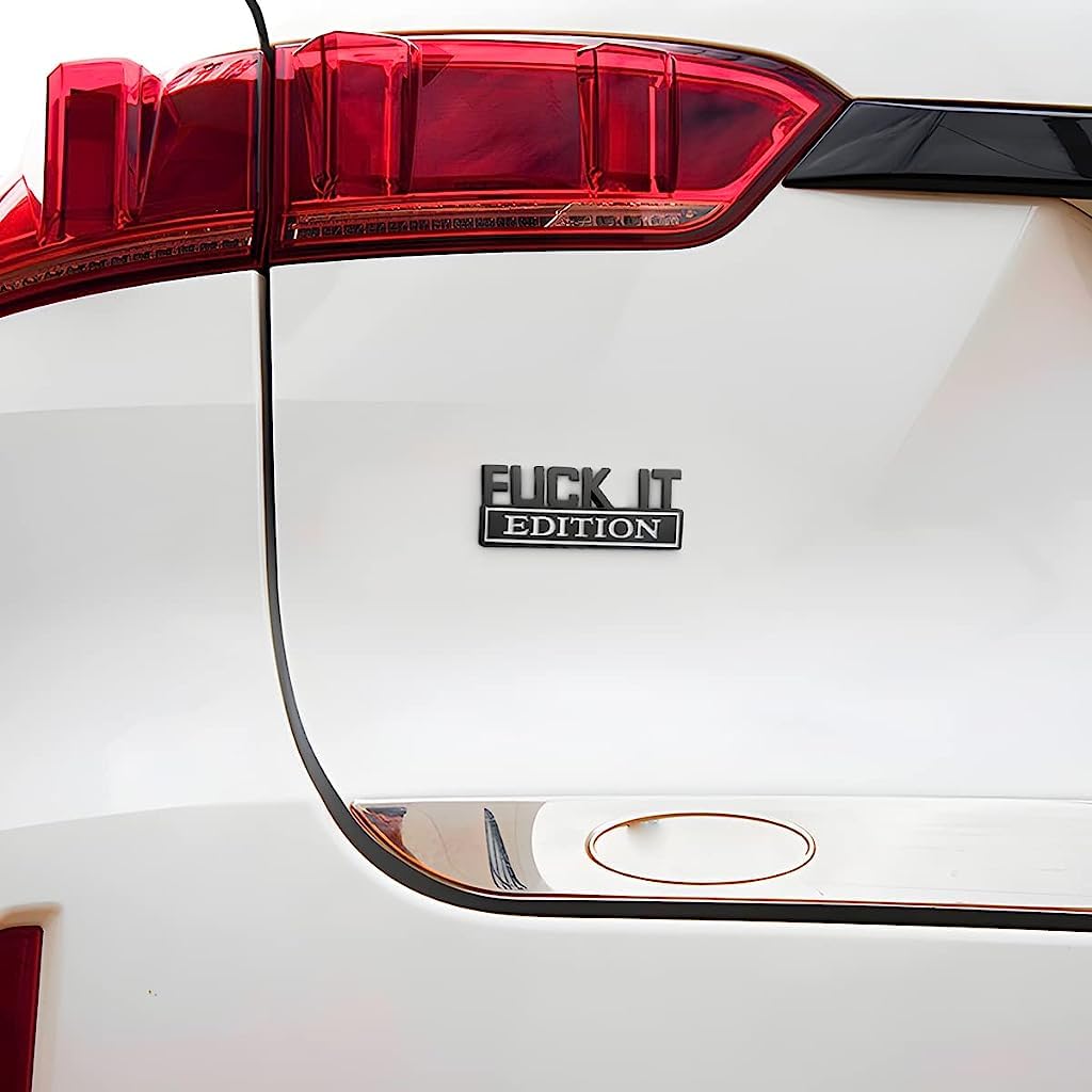 STHIRA Car Sticker Fuck IT Edition Emblem for Car, 3D Stickers for Auto Fender Bumper, Metal Car Sticker Modification Car Sticker Car Decor Sticker for Car Door, Door Handle, Car Tailgate, SUV, Truck, Laptop STHIRA Car Sticker Fuck IT Edition Emblem for Car, 3D Stickers for Auto Fender Bumper, Metal Car Sticker Modification Car Sticker Car Decor Sticker for Car Door, Door Handle, Car Tailgate, SUV, Truck, Laptop